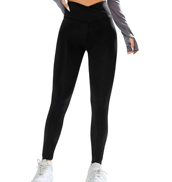 Imperative Regular High Waist Stretchable Gym Tights Leggings with Crossover Belt for Women & Girls | Gym Wear/Active Wear Tights Yoga Pants.