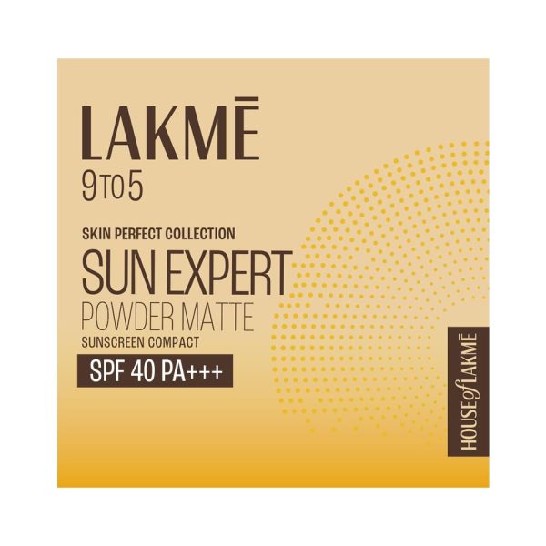 LAKMÉ Sun Expert Ultra Matte Spf 40 Pa+++ Compact, Non Greasy Non Sticky, For Indian All Skin Type, Gives Even-Tone Complexion, 7 G