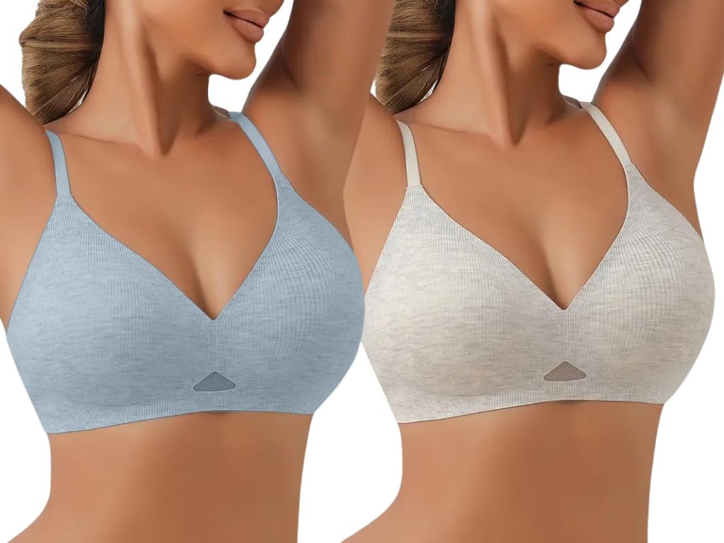 Celary Woman's Bra|| Lightly Padded Wirefree Bra|| with Removable Pad ||Smooth and Soft Cotton Blend Seamless Design||Ultra Lightweight