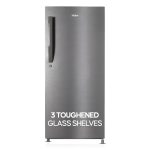 Haier 190 L, 4 Star, Direct Cool Single Door Refrigerator (HED-204DS-P, Dazzle Steel)