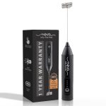 Nova Rechargeable Milk Frother & Coffee Whisker with Dual Spring Tech | 1 Year Replacement Warranty | Free Coffee Frothing Recipe Book