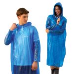Lifelong Waterproof Unisex Raincoat | Hooded Full Sleeves Outdoor Poncho for Men, Women, Boys & Girls | Durable PVC Rainwear for Camping, Hiking, Travelling | Adjustable Drawstring | Sky Blue (1 Pc)
