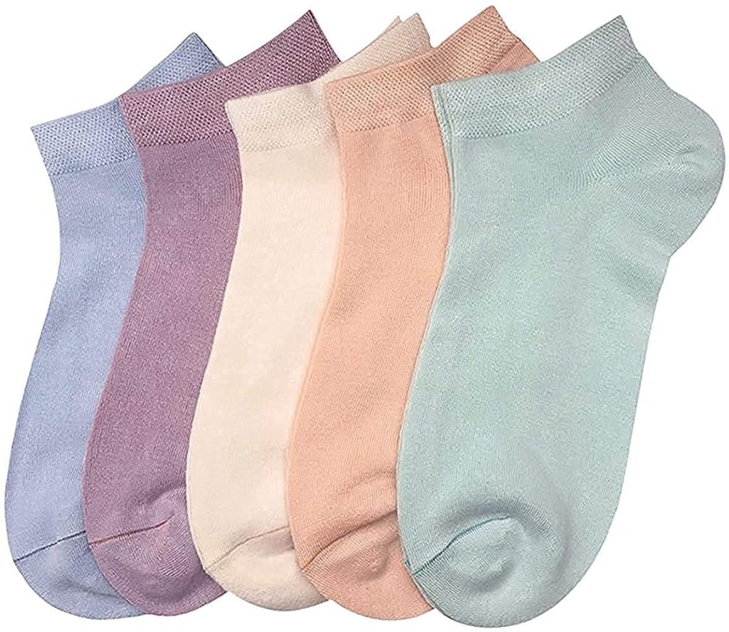 CREATURE Ankle Length Plain Colourful Socks For Women/Girls-Combo Free Size Pack of 5 Pairs(SCS-WS-07-P-05)