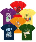 kiddeo Kids Boys T-Shirts (Pack of 6)