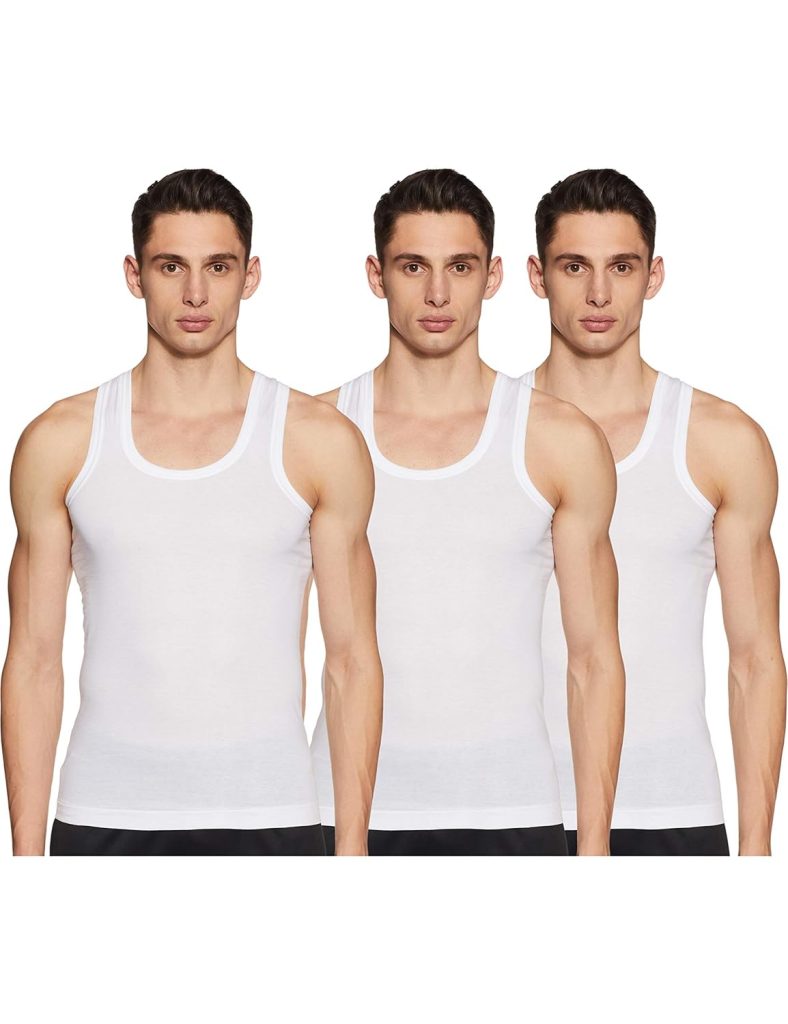 Dixcy Scott Men's Regular Fit Vest (Pack of 3)