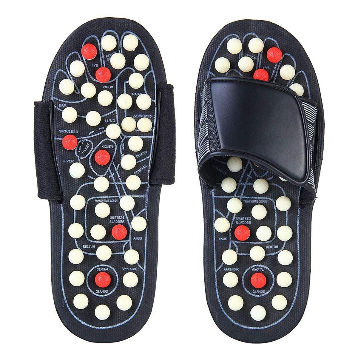 HUSB Spring Acupressure and Magnetic Therapy Accu Paduka Slippers Body Massager for Full Body Blood Circulation Natural Slippers For Men and Women (Unisex) (Size 5, 6, 7, 8, 9, 10)