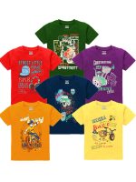 kiddeo Boy's Cotton T-Shirt Multicolour_9-10 Years (Pack of 6)