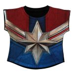 Captain Marvel Girls Cotton Poly Round Neck Cap Sleeves Tops - Multicolour (DCMGT0010.2)