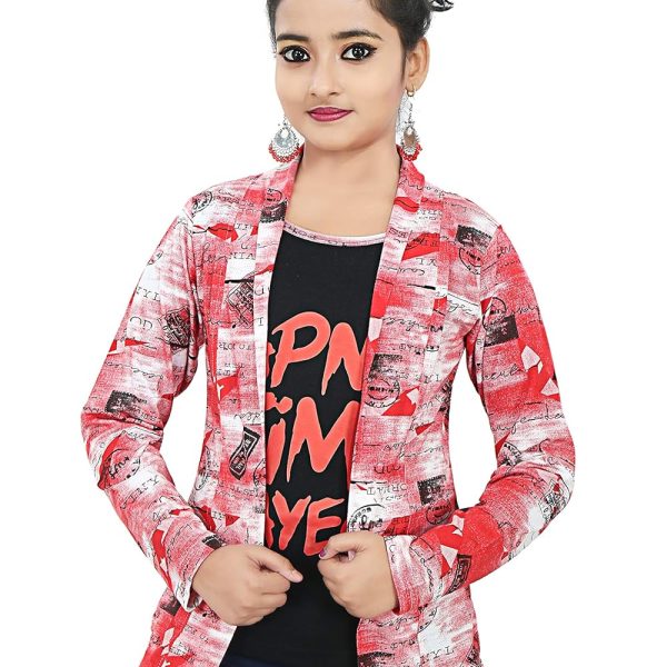 SDS Fashion Girls' T-Shirt (TSGIRLSAPNARED_Red_15-17 Years)