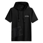 Jump Cuts||Mens Printed Tshirt||Hooded Neck||Halfsleeve Hoodie for Men||Single Front Pocket Tshirt