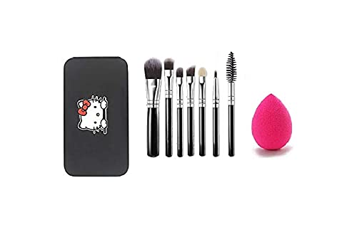Miss & Mam Makeup Brush Set of with Storage box + sponge puff(Color May Vary)