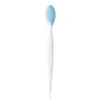 Gleva Silicone Skincare Lip/Nose Exfoliator Deep Cleaning Blackhead Remover Facial Cleansing & Face Scrubber Brush, Double-sided Soft Lip Brush for Smoother and Fuller Lip Appearance Pack of 1 (Blue)