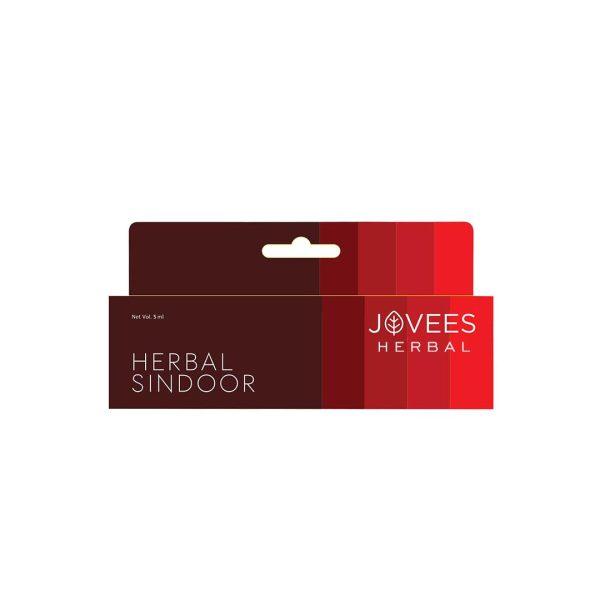 Jovees Herbal Sindoor Red | Rich Color | Quick Drying & Long Lasting | Water-Proof | Smudge-Proof | Sponge Tip Applicator| For All Skin Type | 5ML