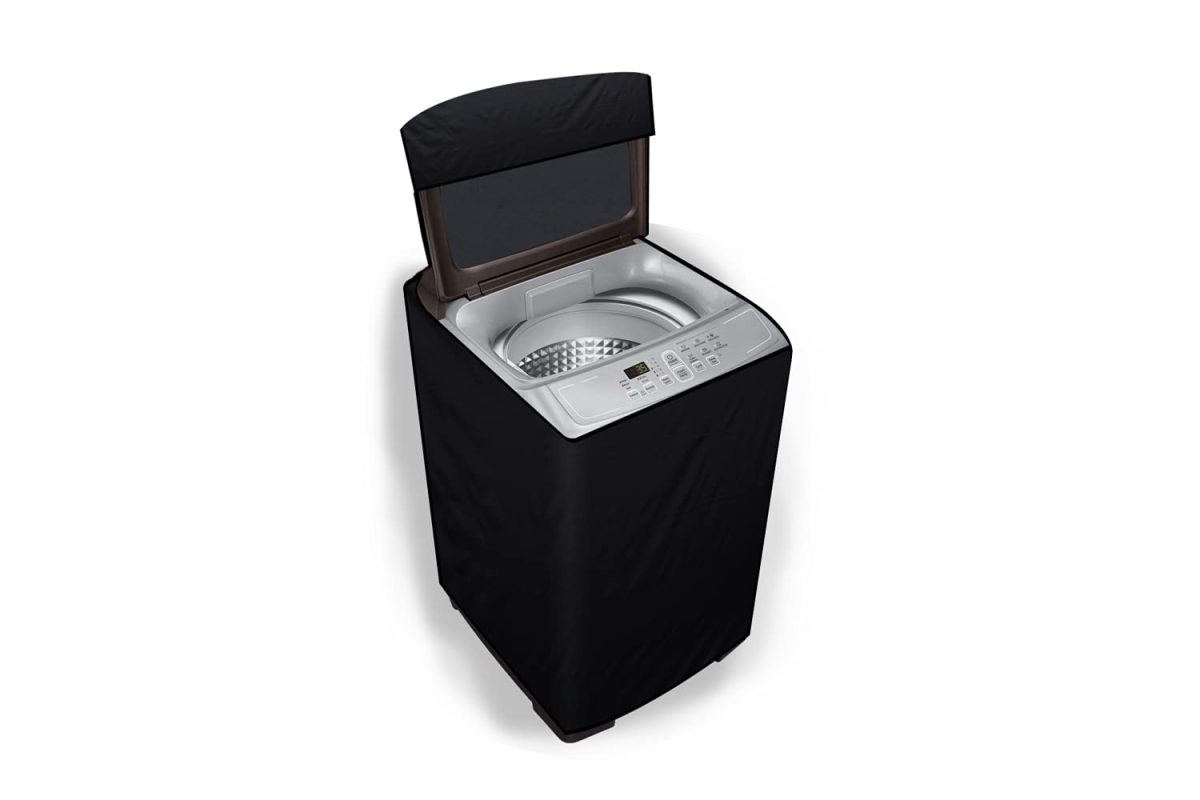 Stylista Washing Machine Cover Compatible for Samsung 6.2 kg WA62M4100HY/TL Fully-Automatic Top Load Black