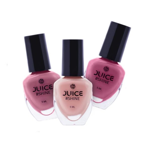 JUICE #SHINE Royal Nudes | High Gloss, Chip Resistant, Gel Effect, Upto 80% more pigmented for Intense colour | Nail Polish Combo 3 in 1 | Long Lasting Nail Paint