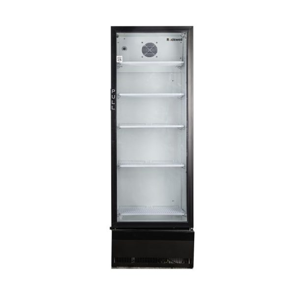 ROCKWELL RVC390B Single glass door Visi cooler,358 Litres,White (Internal LED, Heavy Duty, Dynamic cooling)