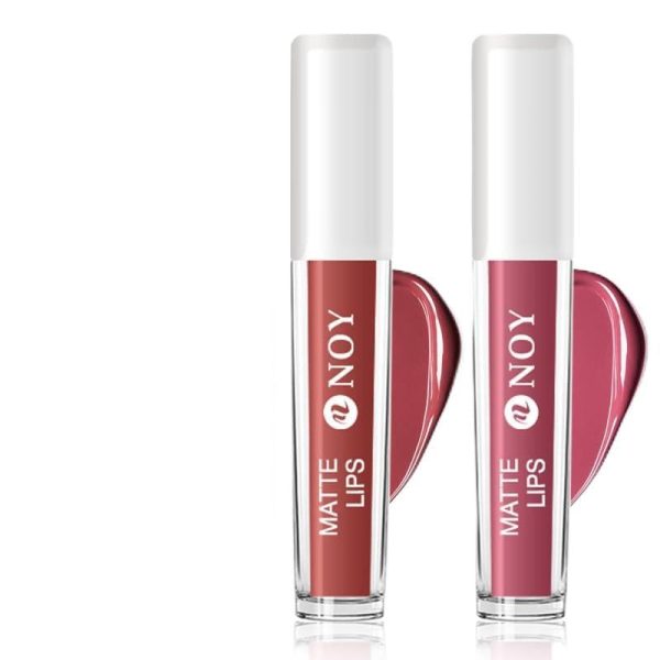 NOY Bare All Beauty 100% Long Lasting Upto 15Hr & Smudgeproof:Must-Have Classic Nude Matte Lipsticks Brown Nude, Mauve Nude (Combo Packs 2) #WC104