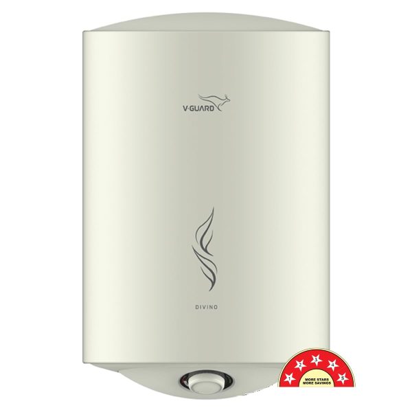 V-Guard Divino Geyser 15 Litre Wall Mount Water Heater For Home|5 Star Rating|Vitreous Enamel Tank Coating|Advanced Multi-Layered Safety|Suitable For Hard Water&High-Rise Buildings|White