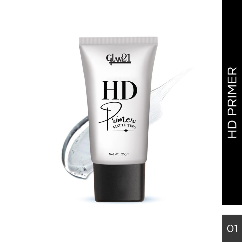 Glam 21 Face Primer for Easy Makeup & Pore Minimize | Gel-Like Texture | Perfect Coverage | Lightweight | with Skin-Softening Apricot Essence |25 gm