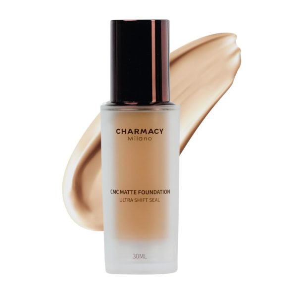 Charmacy Milano Matte Foundation -30 ml, With SPF 25 Sun Protection, Perfect Canvas for Your Make-Up Buildable Coverage, Instant Hydrating, Suitable for All Skin Types, Seamless Blend, No Tube Tube