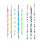 Kreni 5 PCS Dotting Pen Tool Dot Paint Manicure kit with 3 PCS Nail Painting Brushes, Professional Nail Art Brushes- Nail Art Brush Pen,Nail Art Design Tools