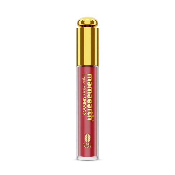 Mamaearth Liquid Matte Sindoor with Almond Extract & Vitamin E - 2.8 ml | 02 - Maroon | India’s First Made Safe Certified Sindoor | Mercury & Lead Free | Long-lasting & Smudge-proof