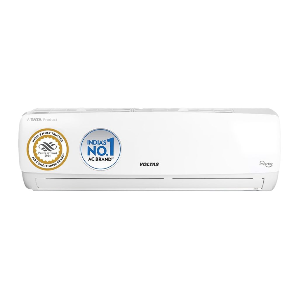 Voltas 2 Ton 3 Star, Hot & Cold Inverter Split AC (Copper, Anti-dust Filter, 243VH Vertis Elegant, White)