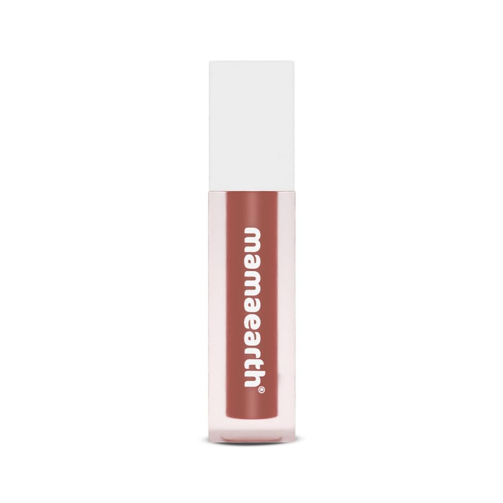 Mamaearth Feather Light Liquid Matte Mini Lipstick with Coconut & Vitamin E for 16-Hour Long Stay (Weightless & Non-Drying) - 1.2 ml (Nude Punch)