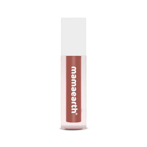 Mamaearth Feather Light Liquid Matte Mini Lipstick with Coconut & Vitamin E for 16-Hour Long Stay (Weightless & Non-Drying) - 1.2 ml (Nude Punch)