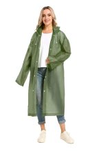 INFISPACE Women's Polyester Long RainCoat Pocho Barsaati with Adjustable Cap and Cover