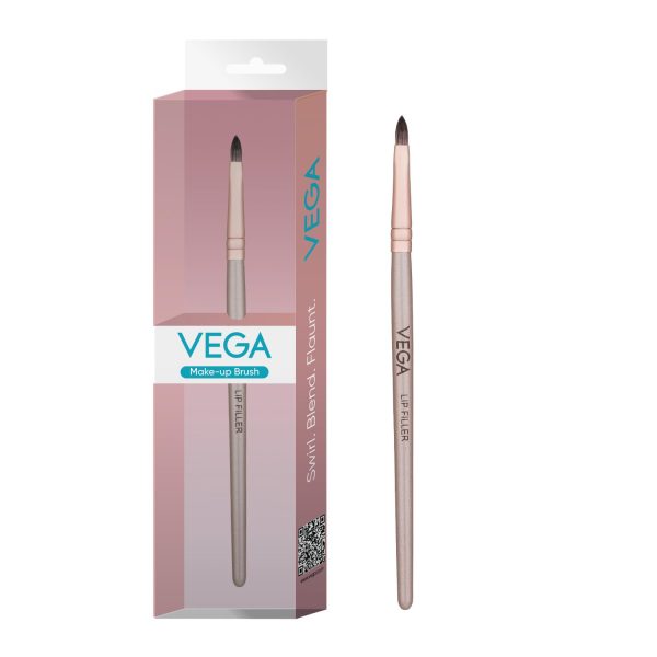 VEGA Lip Filler Makeup Brush with Wooden Handle, Lip Brush for Flawless Finish, Lipstick (MBN-13)