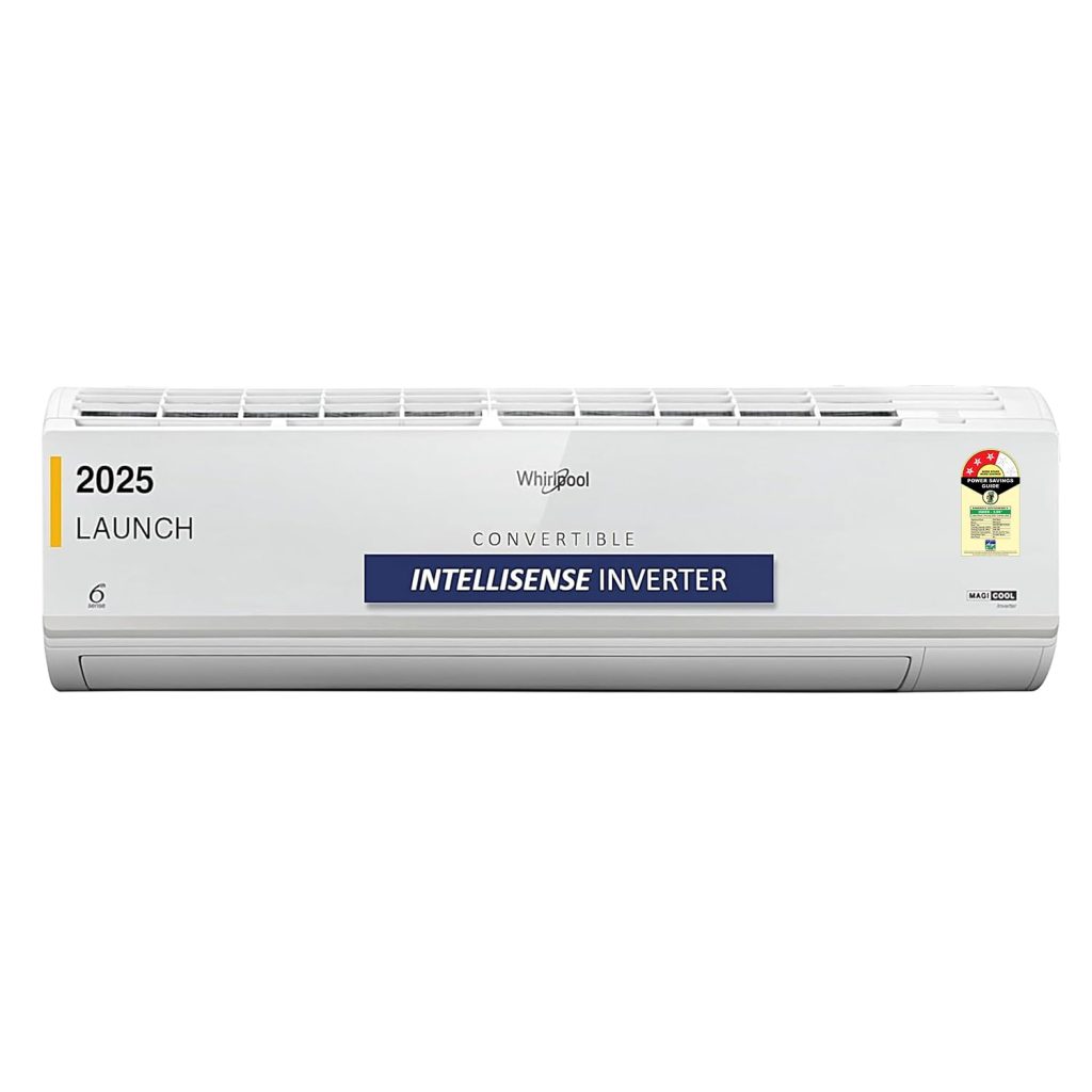 Whirlpool 1.5 Ton 3 Star, Magicool Inverter Split AC (MAGICOOL 15T 3S INV CNV S5K2PP0, Copper, Convertible 4-in-1 Cooling Mode, HD Filter White)