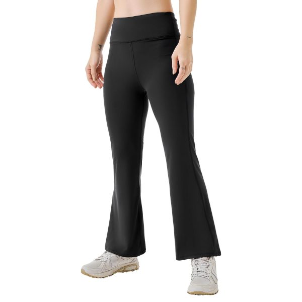 Boldfit Women's Stretch Fit High Rise Flared Pants Gym Trousers Flared Leggings Gympants Workout Stretchable Gym Wear for Training Yoga Pants Lightweight Bootcut Legging