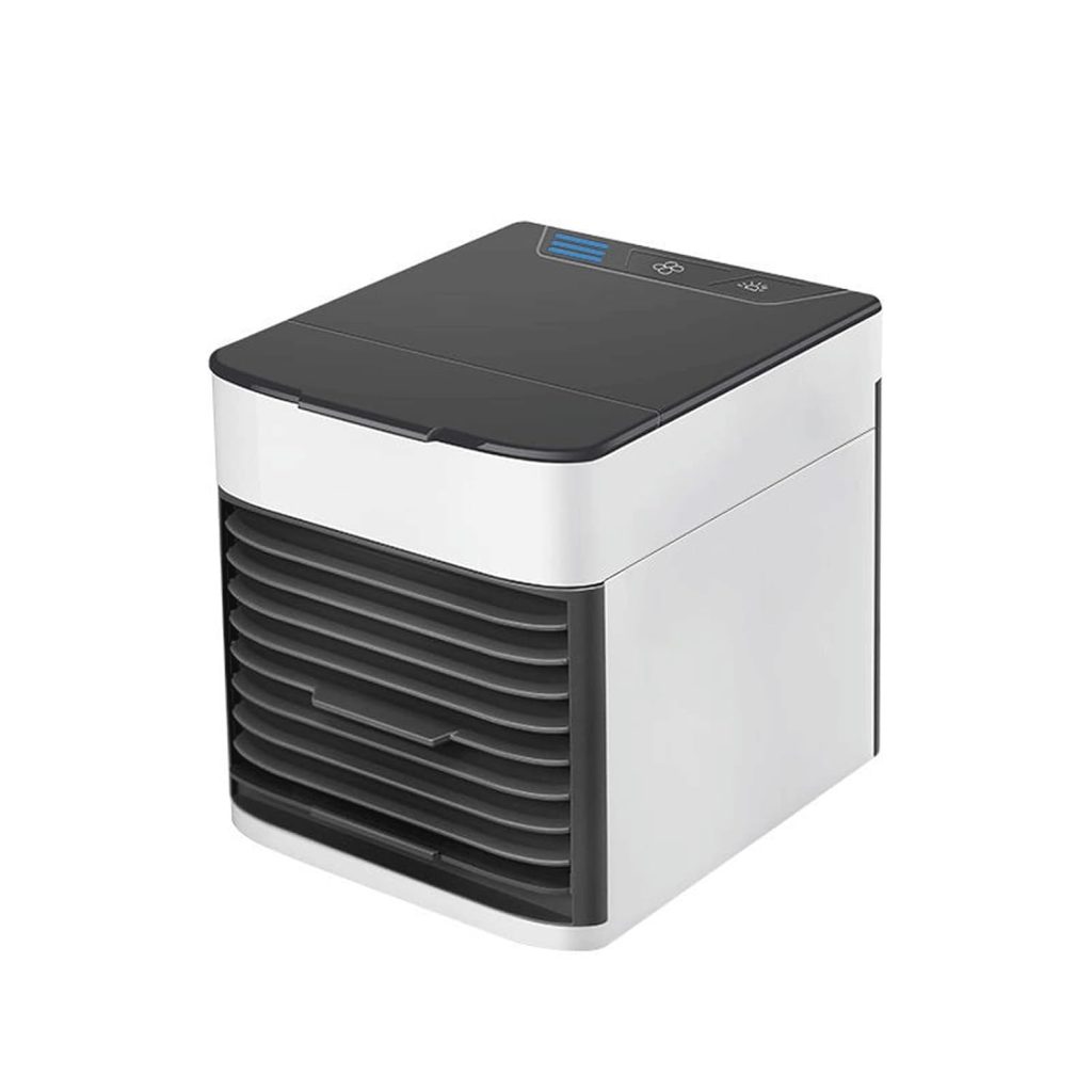 ZAPORA Mini Air Conditioner - Portable, Oscillating Desk Air Conditioner - White - Personal - 3 Speeds - Residential Use