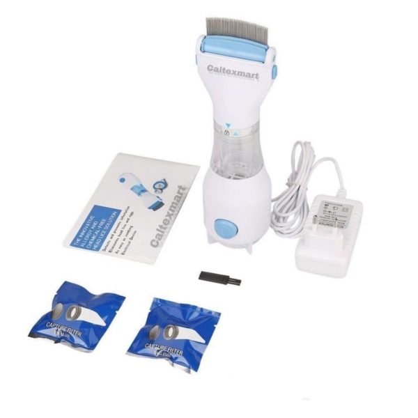 Electrical Chemical Free Head Lice Removal Comb Head Nits Capture Comb Electrical Head Lice Comb Eggs Remover Hair Vacuums Caltexmart Machine for lice removed. (BIG)