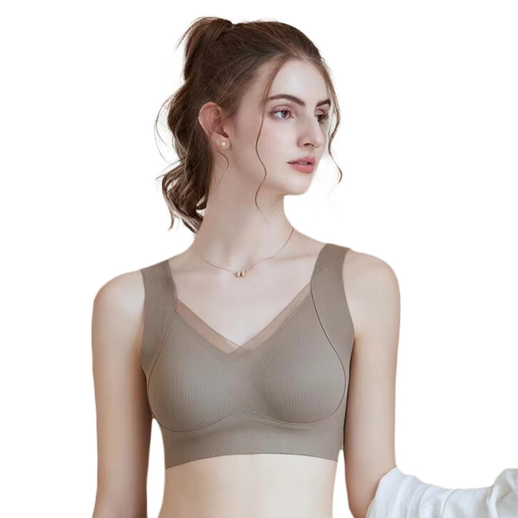 Luella Women's Full Support Wireless T-Shirt Bra, Padded, Lace Silk, Elegant Comfort for Your Everday Bra