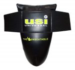 USI UNIVERSAL THE UNBEATABLE 629PU Groin Guard for Men Boxing MMA Training Thai Kickboxing Protection, Thick PU, Curved Plastic Cup, Mesh Lined, Elasticated Hook and Loop, Waist Closure (Size L/XL)