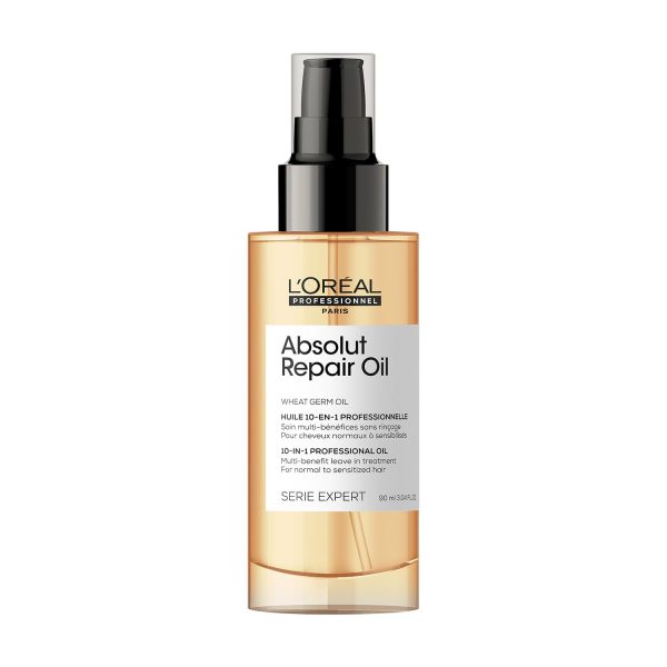 L'Oréal Professionnel Serie Expert Absolut Repair Serum | For dry and damaged hair| Provides softness and shine | With Wheat Oil (90ml)