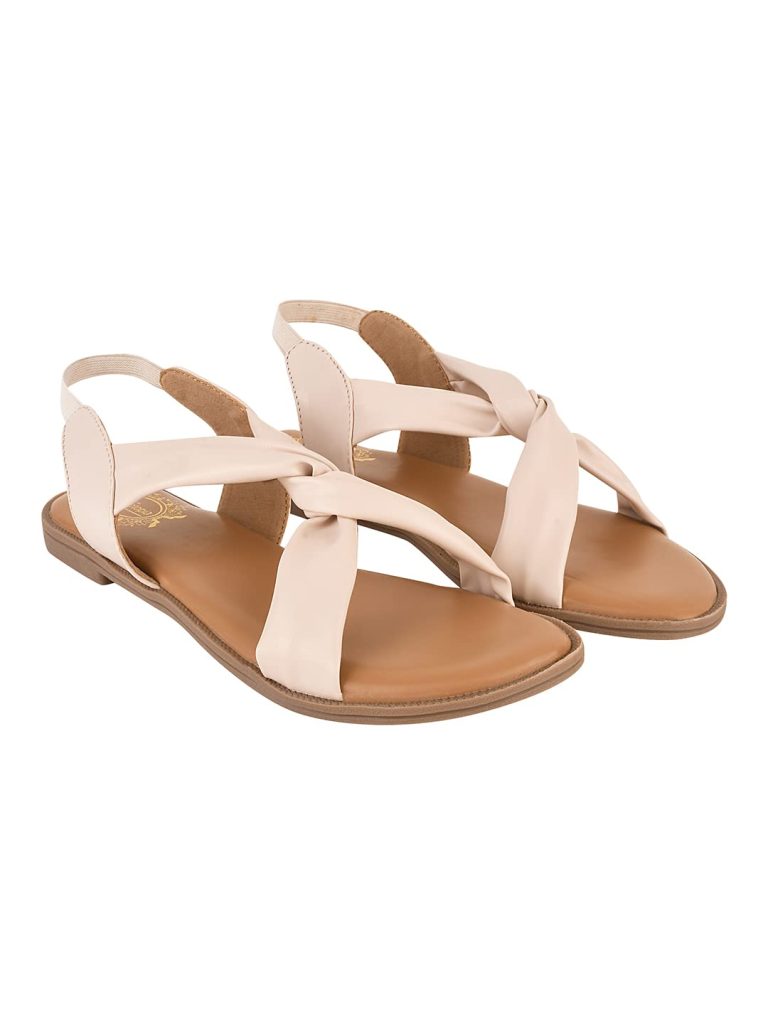Shoetopia Cross Strap Flat Sandals For Women & Girls