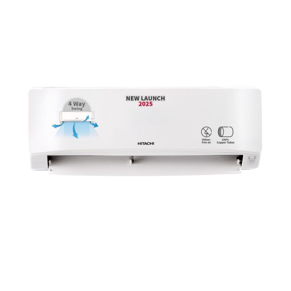 Hitachi 1 Ton Class 3 Star, 4-Way Swing, Long airthrow, Fixed Split AC (100% Copper, Dust Filter, 3200FL RAS.B312PCAIBA1, White)