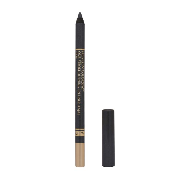 REVLON Colorstay one stroke defining eyeliner kajal, Sharpenable Pencil, Rich Glossy, Longwear and Waterproof, One Stroke to intense defined Eyes, Smoke