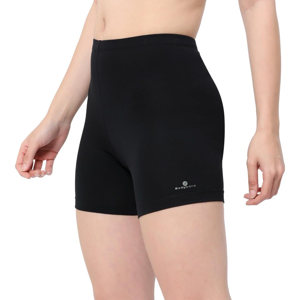 Bodyband Women's Stretchable Cycling Shorts - Skin Fit Tights for Gym, Sports, Running, Yoga and Dresses
