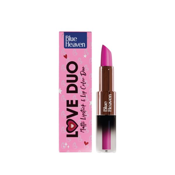 Blue Heaven Love Duo 2 in1 Dual Sided Lipstick for women | Non Transfer| Hydrating and Long Lasting Upto 12 hrs | Soft Matte Finish formula - 07 |1.5ml + 4g