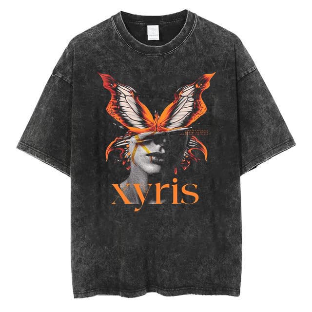 boffi ... 100% Cotton Oversized T-Shirt Unisex Drop Shoulder Dye Washed Street Look Black Pack of 1