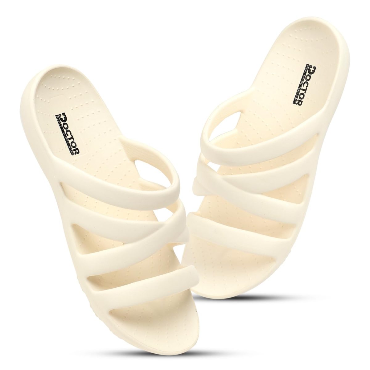 DOCTOR HEALTH SUPER SOFT Women Waterproof Ultra Soft Slipper | Cushion Footbed for Adult Flip Flops | Comfortable Light Weight Slippers | Mild Acupressure | Everyday Slip-on for Women
