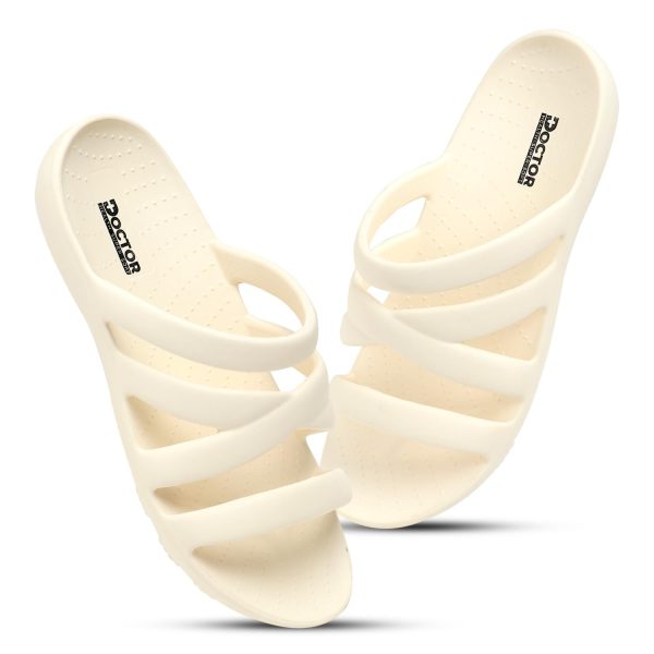 DOCTOR HEALTH SUPER SOFT Women Waterproof Ultra Soft Slipper | Cushion Footbed for Adult Flip Flops | Comfortable Light Weight Slippers | Mild Acupressure | Everyday Slip-on for Women