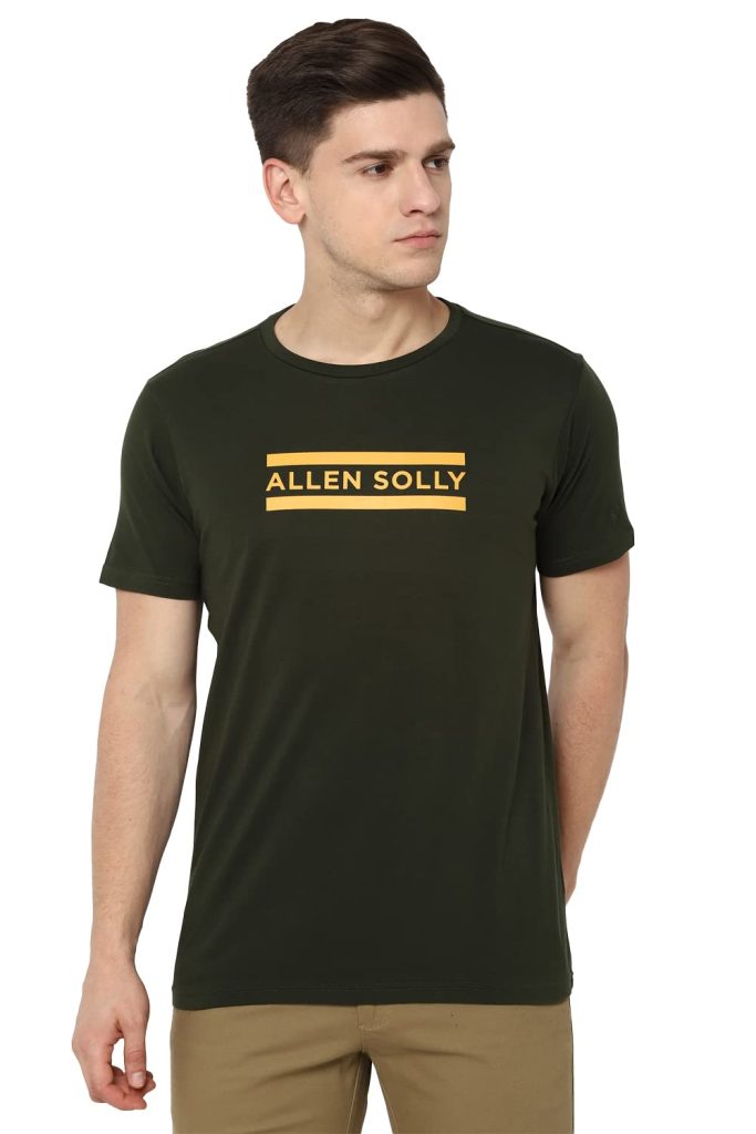 Allen Solly Men's 100% Cotton Regular Fit T-Shirt