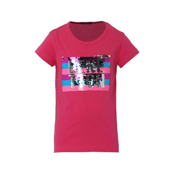 UNITED COLORS OF BENETTON Girl's Cotton Regular T-Shirt