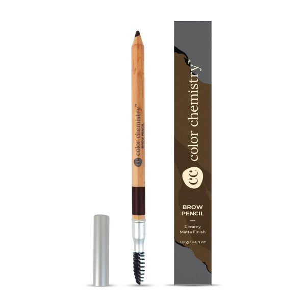 Color Chemistry Eyebrow Pencil SLATE EB01, 1.08 g | With Spoolie, Vegan Multi-use Eye Pencil, Outline, Shape and Fill Eyebrows