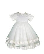 Fairy Dolls Baby Girls Baptism Dress with Lace Work